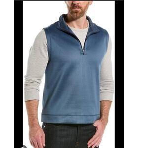 NWT Hickey Freeman 1/4 Zip Vest Sweater Pullover XL